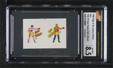 1985 Fight of the Century Stickers - [Base] - Pairs #28/29 - Gene Tunney, Jack Johnson [CSG 8.5 NM/Mint+]