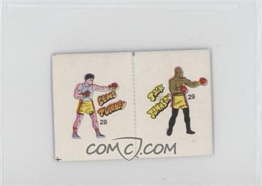 1985 Fight of the Century Stickers - [Base] - Pairs #28/29 - Gene Tunney, Jack Johnson