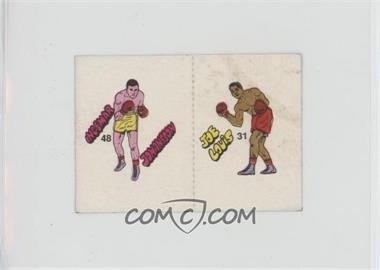 1985 Fight of the Century Stickers - [Base] - Pairs #48/31 - Ingemar Johanssen, Joe Louis