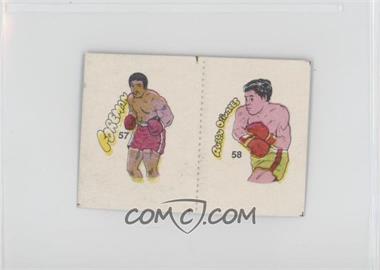 1985 Fight of the Century Stickers - [Base] - Pairs #57/58 - George Foreman, Ruben Olivares [EX to NM]