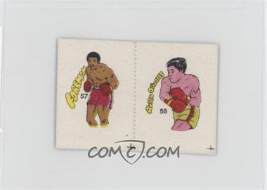 1985 Fight of the Century Stickers - [Base] - Pairs #57/58 - George Foreman, Ruben Olivares [EX to NM]