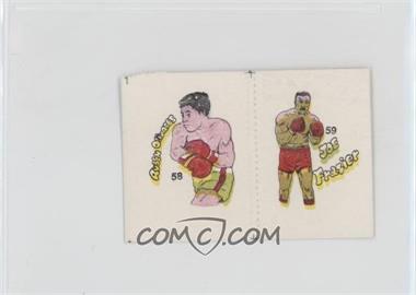 1985 Fight of the Century Stickers - [Base] - Pairs #58/59 - Ruben Olivares, Joe Frazier [Good to VG‑EX]