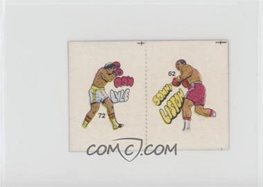1985 Fight of the Century Stickers - [Base] - Pairs #72/62 - Ron Lyle, Sonny Liston