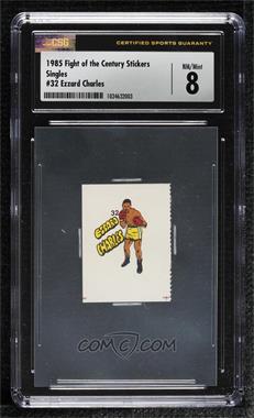 1985 Fight of the Century Stickers - [Base] - Singles #32 - Ezzard Charles [CSG 8 NM/Mint]