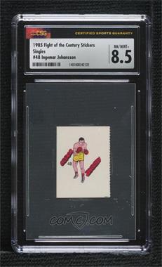 1985 Fight of the Century Stickers - [Base] - Singles #48 - Ingemar Johansson [CSG 8.5 NM/Mint+]