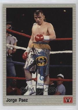 1991 All World Boxing - [Base] #122 - Jorge Paez