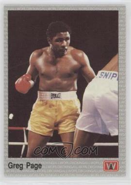 1991 All World Boxing - [Base] #30 - Greg Page