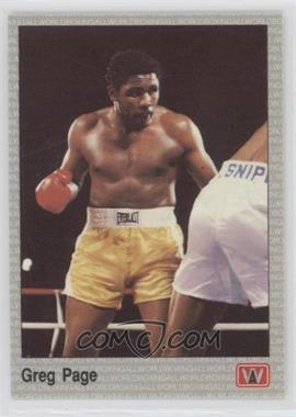 1991 All World Boxing - [Base] #30 - Greg Page