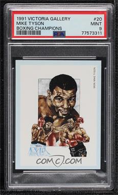 1991 Victoria Gallery Boxing Champions Heavyweights - [Base] - Blue Back #20 - "Iron" Mike Tyson [PSA 9 MINT]