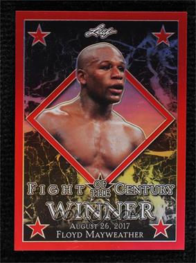 2017 Leaf Fight of the Century Winner - [Base] - Red #FCW-01 - Floyd Mayweather Jr. /1