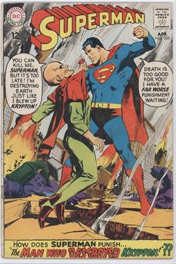 1939-1986, 2006-2011 DC Comics Superman Vol. 1 #205 - The Man Who Destroyed Krypton! [Readable (GD‑FN)]