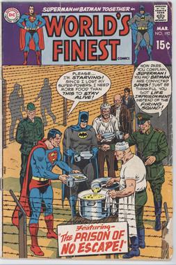 1941 - 1986 DC Comics World's Finest Comics #192 - The Prison of No Escape! ; Danger in the Hall of Trophies! [Good/Fair/Poor]