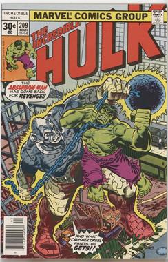 1968-1999, 2009-2010 Marvel The Incredible Hulk Vol. 2 #209 - The Absorbing Man is Out for Blood! [Collectable (FN‑NM)]