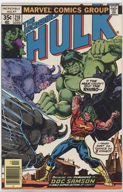 1968-1999, 2009-2010 Marvel The Incredible Hulk Vol. 2 #218 - The Rhino Doesn't Stop Here Anymore [Collectable (FN‑NM)]