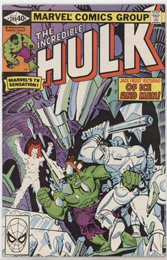 1968-1999, 2009-2010 Marvel The Incredible Hulk Vol. 2 #249 - Jack Frost Nipping at Your Soul! [Collectable (FN‑NM)]
