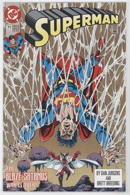 1987-2006 DC Comics Superman #71 - The Blaze/Satanus War is Over!