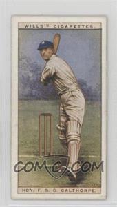 1928 Wills Cricketers - [Base] #4 - Hon. F.S.G. Calthorpe