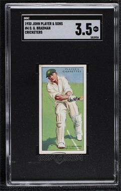 1930 Player's Cricketers - Tobacco [Base] #4 - Don Bradman [SGC 3.5 VG+]
