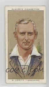 1934 Player's Cricketers - Tobacco [Base] #30 - Hedley Verity