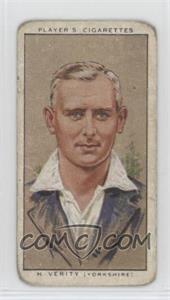 1934 Player's Cricketers - Tobacco [Base] #30 - Hedley Verity [Poor to Fair]