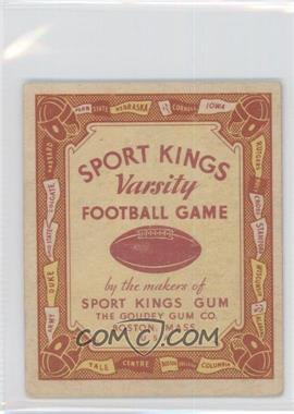 1934 Sports Kings Varsity Football Game - [Base] #8 - Game Card [Good to VG‑EX]