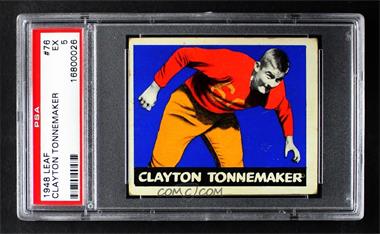 1948 Leaf - [Base] #76 - Clayton Tonnemaker [PSA 5 EX]