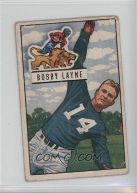 1951 Bowman - [Base] #102 - Bobby Layne [Good to VG‑EX]