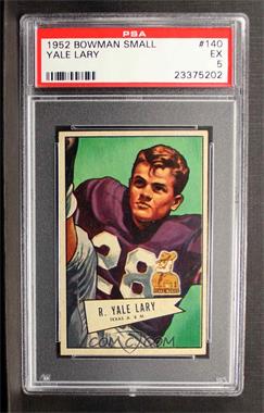 1952 Bowman - [Base] - Small #140 - Yale Lary [PSA 5 EX]