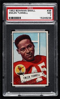 1952 Bowman - [Base] - Small #39 - Emlen Tunnell [PSA 7 NM]