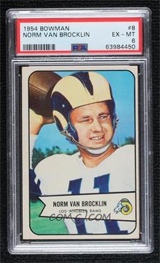 1954 Bowman - [Base] #8 - Norm Van Brocklin [PSA 6 EX‑MT]