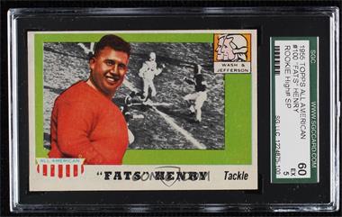 1955 Topps All American - [Base] #100 - "Fats" Henry [SGC 60 EX 5]