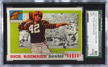 1955 Topps All American - [Base] #23 - Dick Kazmaier [SGC 80 EX/NM 6]