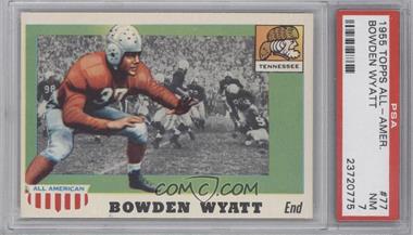 1955 Topps All American - [Base] #77 - Bowden Wyatt [PSA 7 NM]