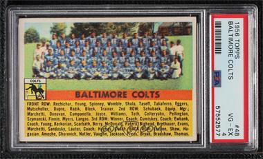 1956 Topps - [Base] #48 - Baltimore Colts Team [PSA 4 VG‑EX]