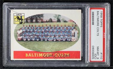1958 Topps - [Base] #110 - Baltimore Colts Team [PSA 8 NM‑MT (OC)]