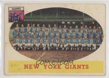 1958 Topps - [Base] #61 - New York Giants Team [Poor to Fair]