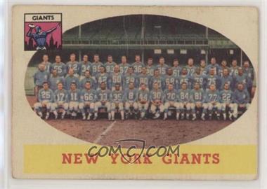 1958 Topps - [Base] #61 - New York Giants Team [Poor to Fair]