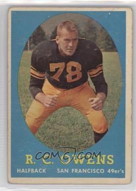 1958 Topps - [Base] #64 - R.C. Owens (Photo is Don Owens)