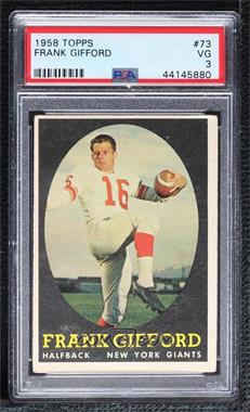 1958 Topps - [Base] #73 - Frank Gifford [PSA 3 VG]