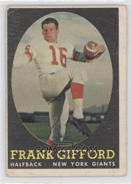 1958 Topps - [Base] #73 - Frank Gifford [Good to VG‑EX]