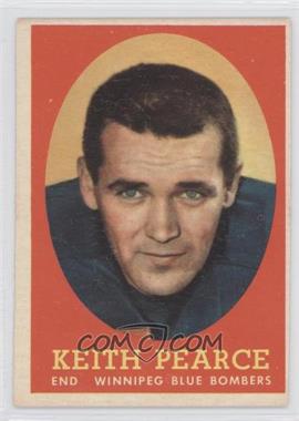 1958 Topps CFL - [Base] #88 - Keith Pearce