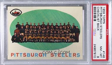 1959 Topps - [Base] #146 - Steelers Team [PSA 8 NM‑MT]