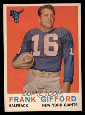 1959 Topps - [Base] #20 - Frank Gifford [NM]