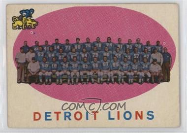 1959 Topps - [Base] #3 - Detroit Lions [Poor to Fair]