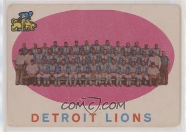 1959 Topps - [Base] #3 - Detroit Lions [Good to VG‑EX]