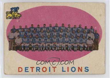 1959 Topps - [Base] #3 - Detroit Lions [Poor to Fair]