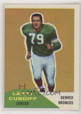 1960 Fleer - [Base] #95 - Larry Cundiff