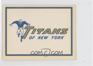 1960 Fleer AFL Team Logo Decals - [Base] #NYT - New York Titans Team