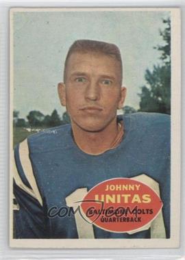 1960 Topps - [Base] #1 - Johnny Unitas