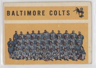 1960 Topps - [Base] #11 - Baltimore Colts Team [Poor to Fair]